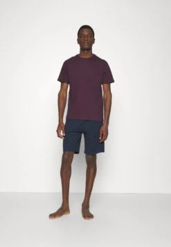 Pier One Pyjama - Dark Blue/Bordeaux