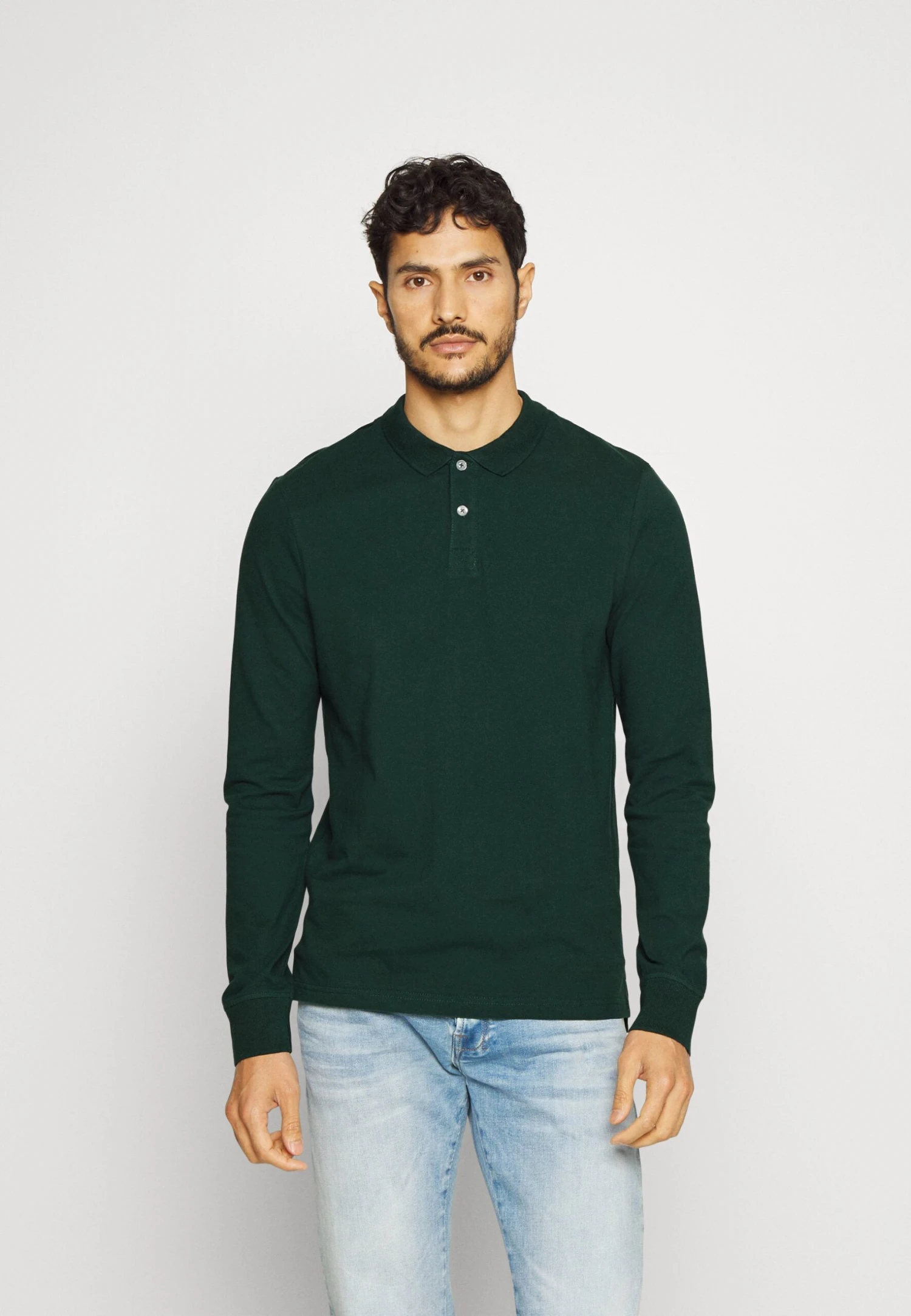 Pier One Long Sleeve 2 Pack- Poloshirt - Dark Grey/Khaki 4 Pier One Long Sleeve 2 Pack- Poloshirt - Dark Grey/Khaki - Afbeelding 2