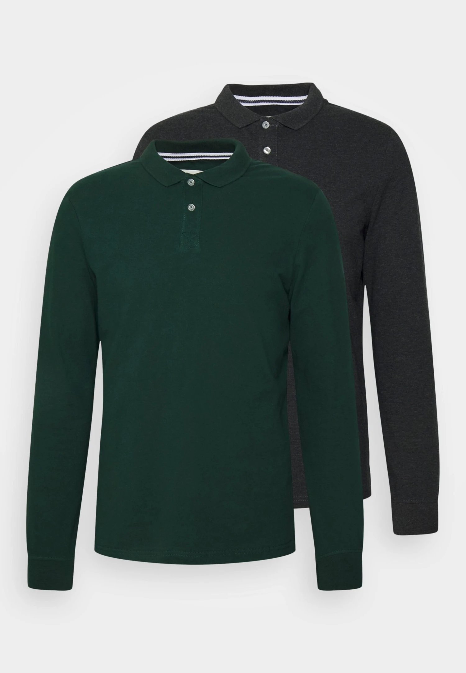Pier One Long Sleeve 2 Pack- Poloshirt - Dark Grey/Khaki 7 Pier One Long Sleeve 2 Pack- Poloshirt - Dark Grey/Khaki - Afbeelding 5