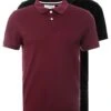 Pier One 2 Pack - Poloshirt - Bordeaux/Black -Pier One 80c61fbab13d4f348c95aacb92cd3122