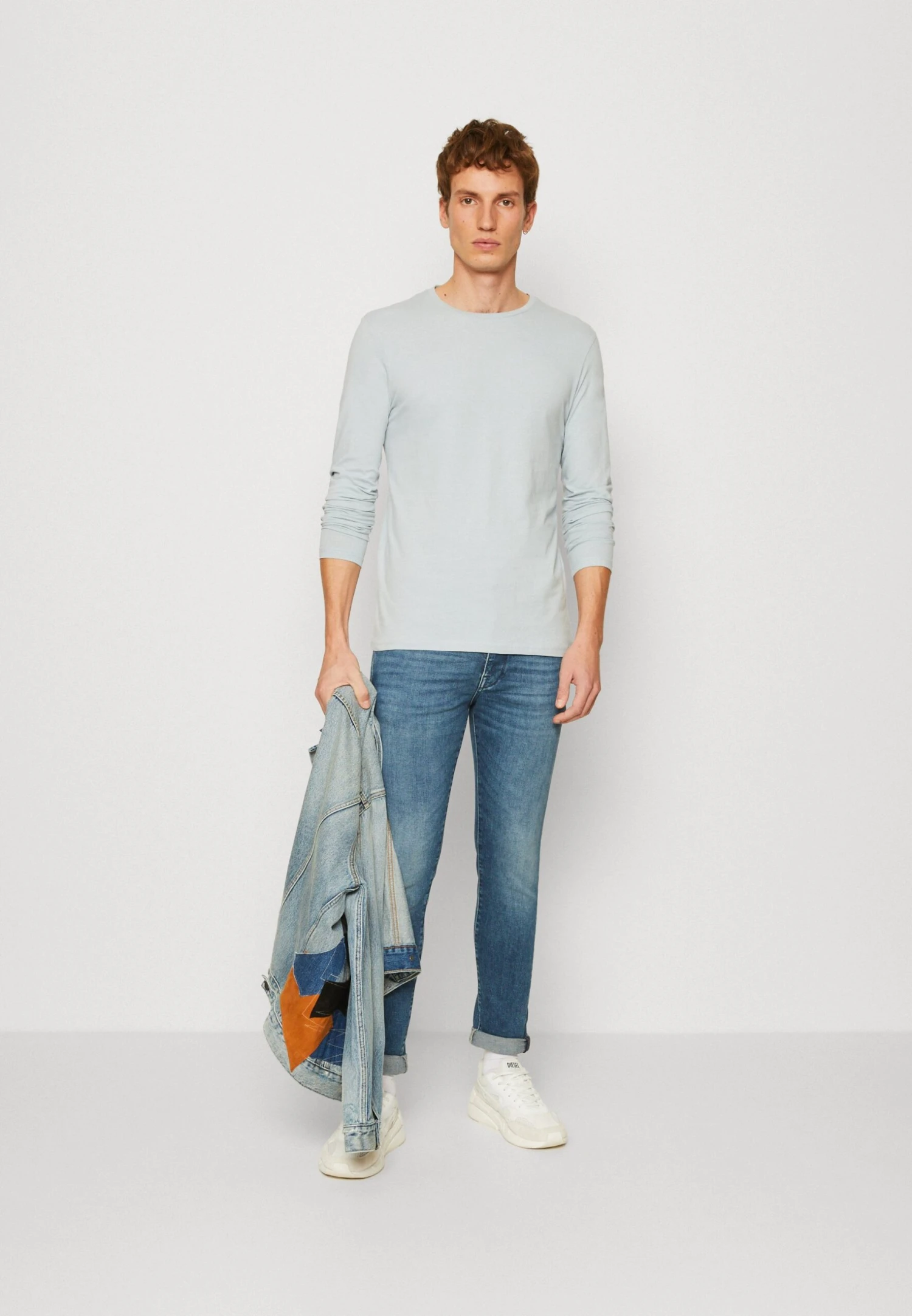 Pier One 2 Pack - Longsleeve - Light Blue/Dark Blue 3 Pier One 2 Pack - Longsleeve - Light Blue/Dark Blue