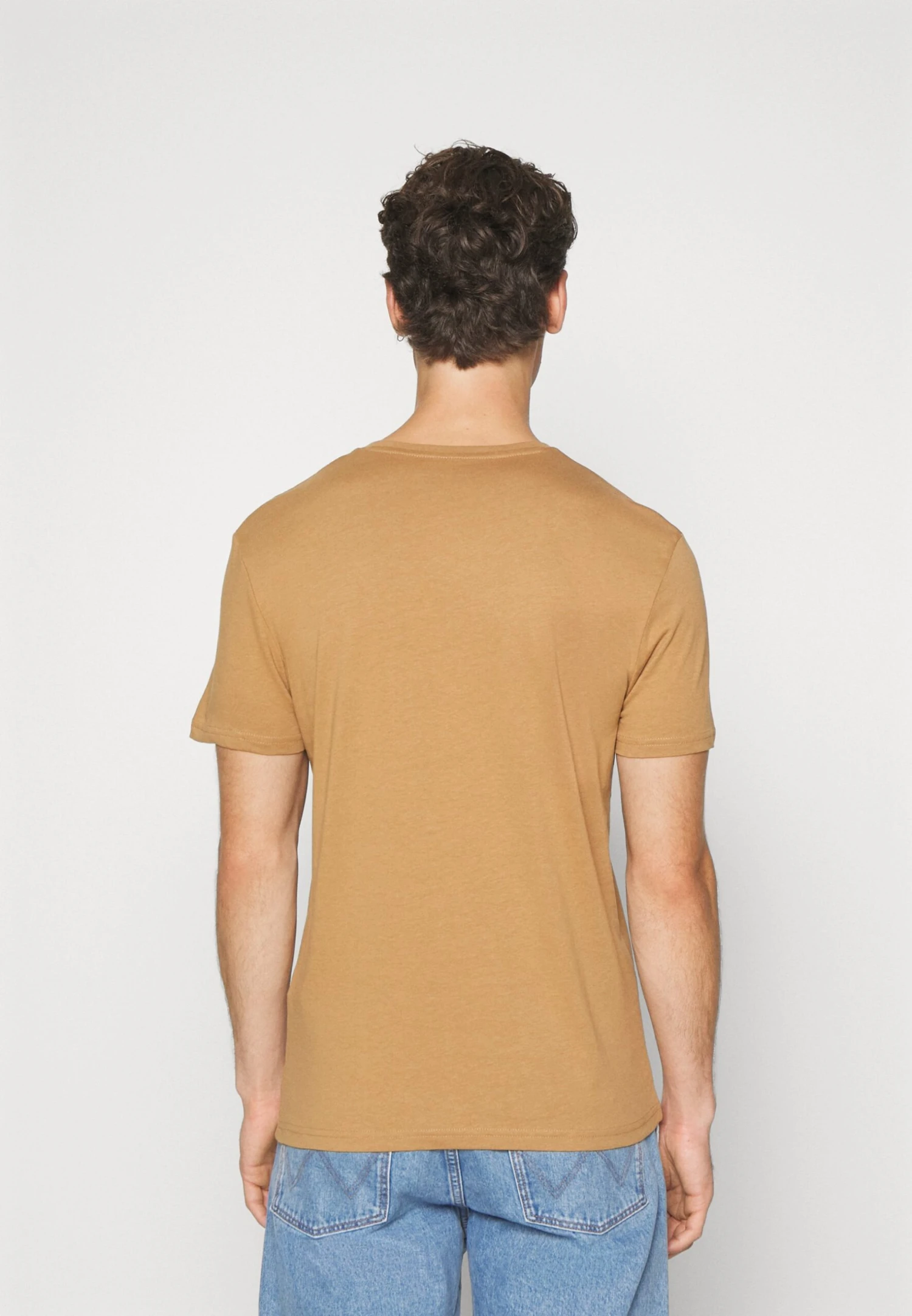 Pier One V Neck Bird Tonal 3 Pack - T-Shirt Basic - Light Brown/White/Dark Blue 4 Pier One V Neck Bird Tonal 3 Pack - T-Shirt Basic - Light Brown/White/Dark Blue - Afbeelding 2